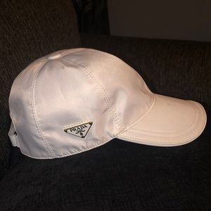 Prada White Re-nylon Baseball Cap size M